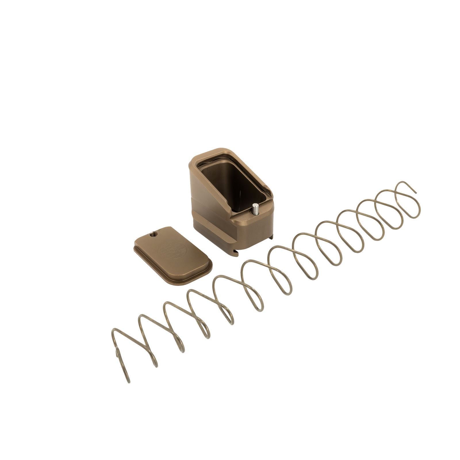 Shield Arms Magazine Extension +5/4 Mud Brown CZ P10C/P07 Mags