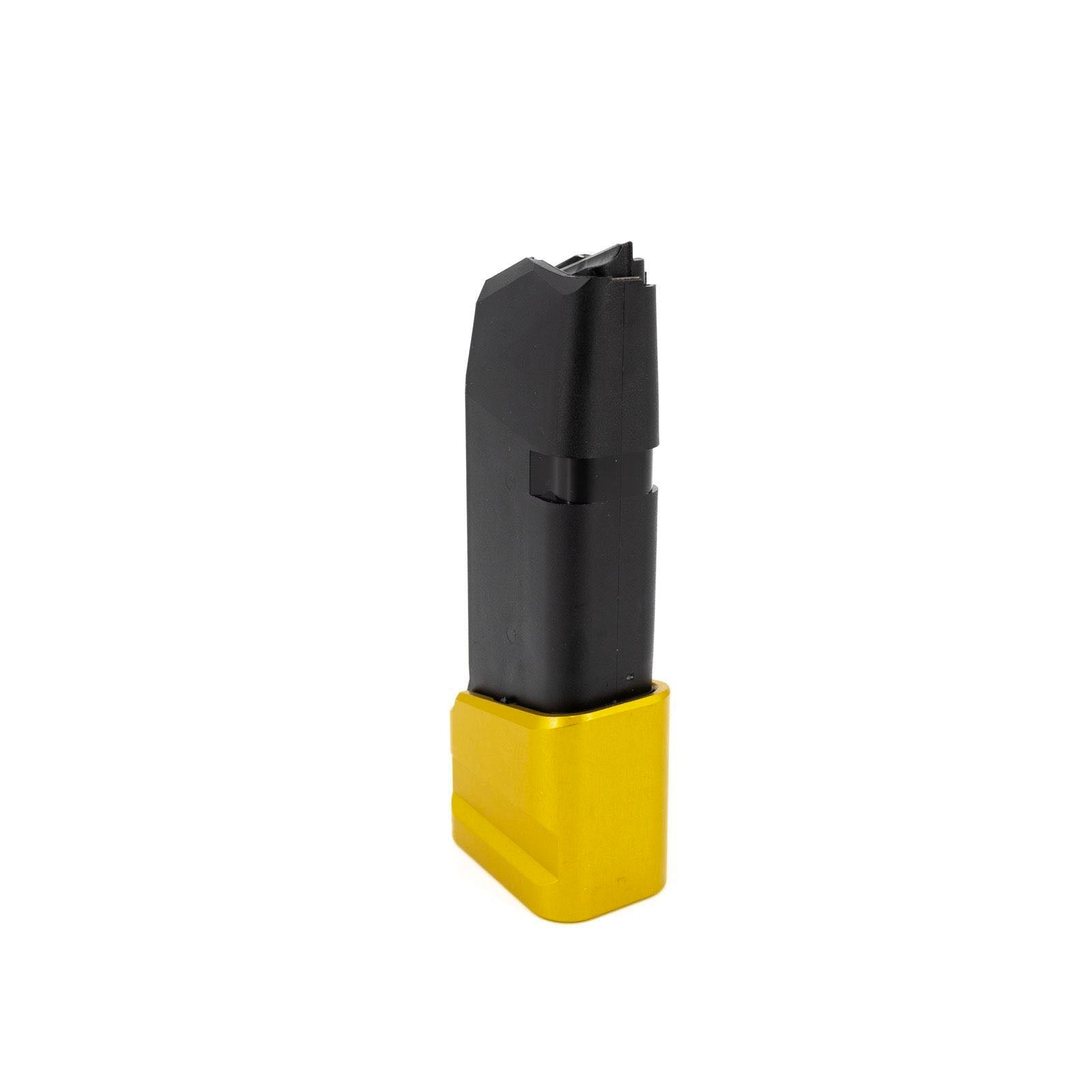 Shield Arms Magazine Extension +5/4 Gold Glock 26/27 Mags