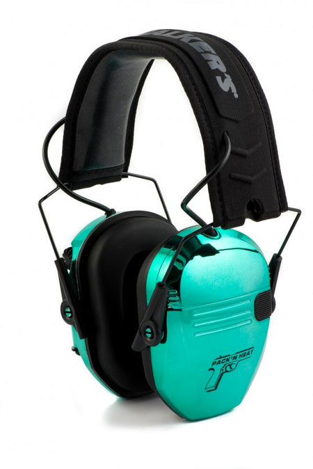 PackNHeat Aqua Chrome Plated Electronic Hearing & Eye Protection Set