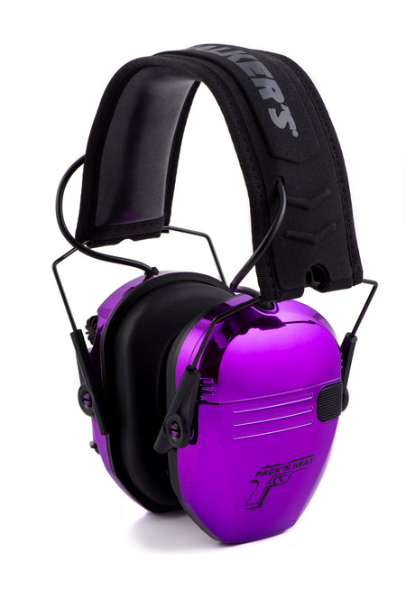 PackNHeat Dark Purple Chrome Plated Electronic Hearing & Eye Protection