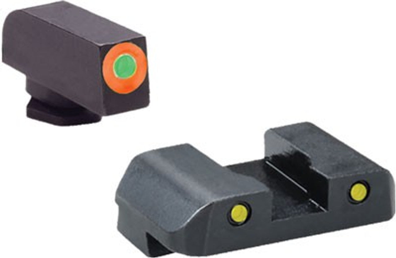 AmeriGlo Spartan Tactical Sights Glock Large Frame ProGlo Orange Front/Yellow Rear