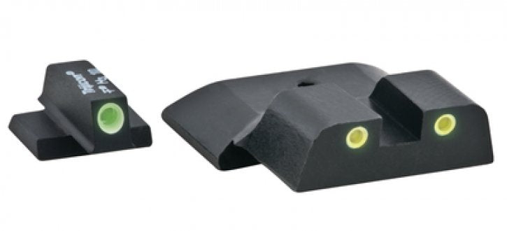 AmeriGlo S&W M&P Classic Bowie Night Sights Green Front Yellow Rear