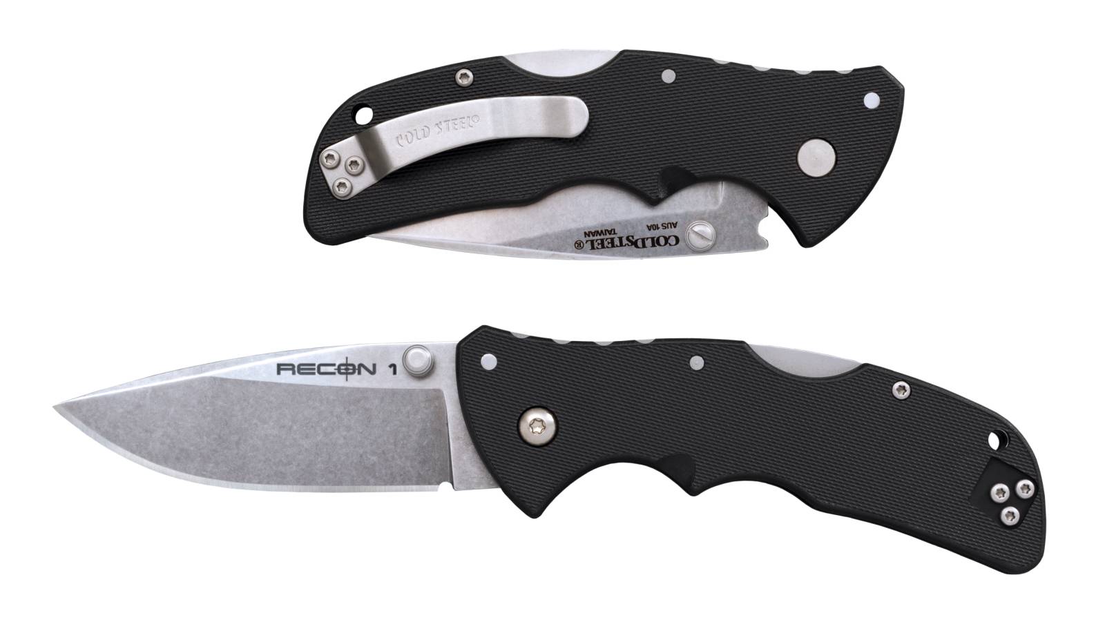 Cold Steel Mini Recon 1 7 In OAL Folding Spear Point Knife 3 In Blade