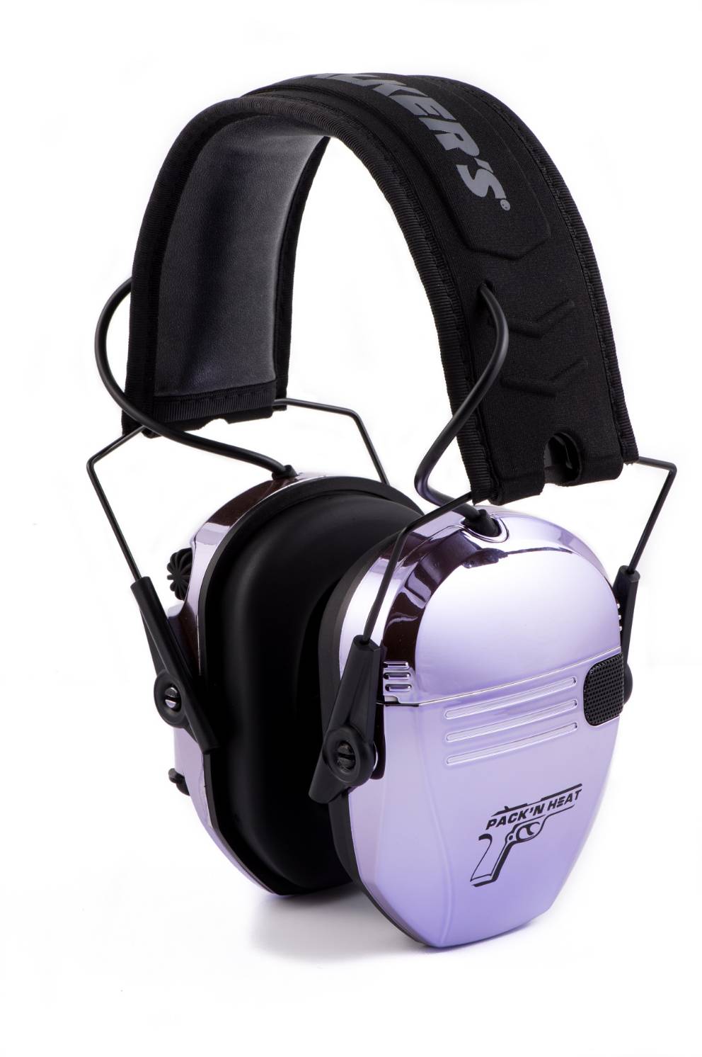 PackNHeat Light Purple Chrome Plated Electronic Hearing & Eye Protection