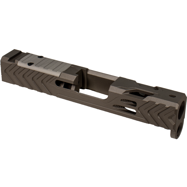 Shark Coast Ghost Glock 43X Black Pistol Slide with RMSC Optic Cut