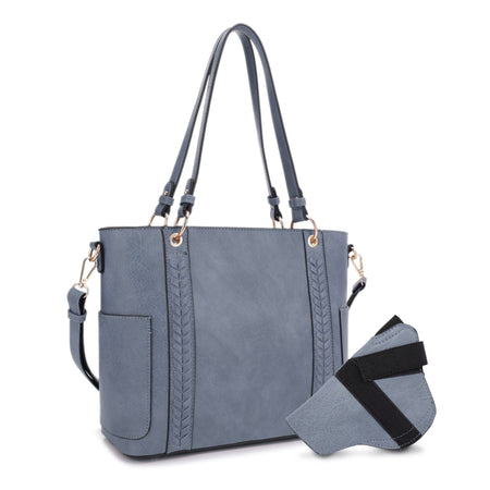 Austin Concealed Carry Lock and Key Tote Bag in Blue by Jessie & James