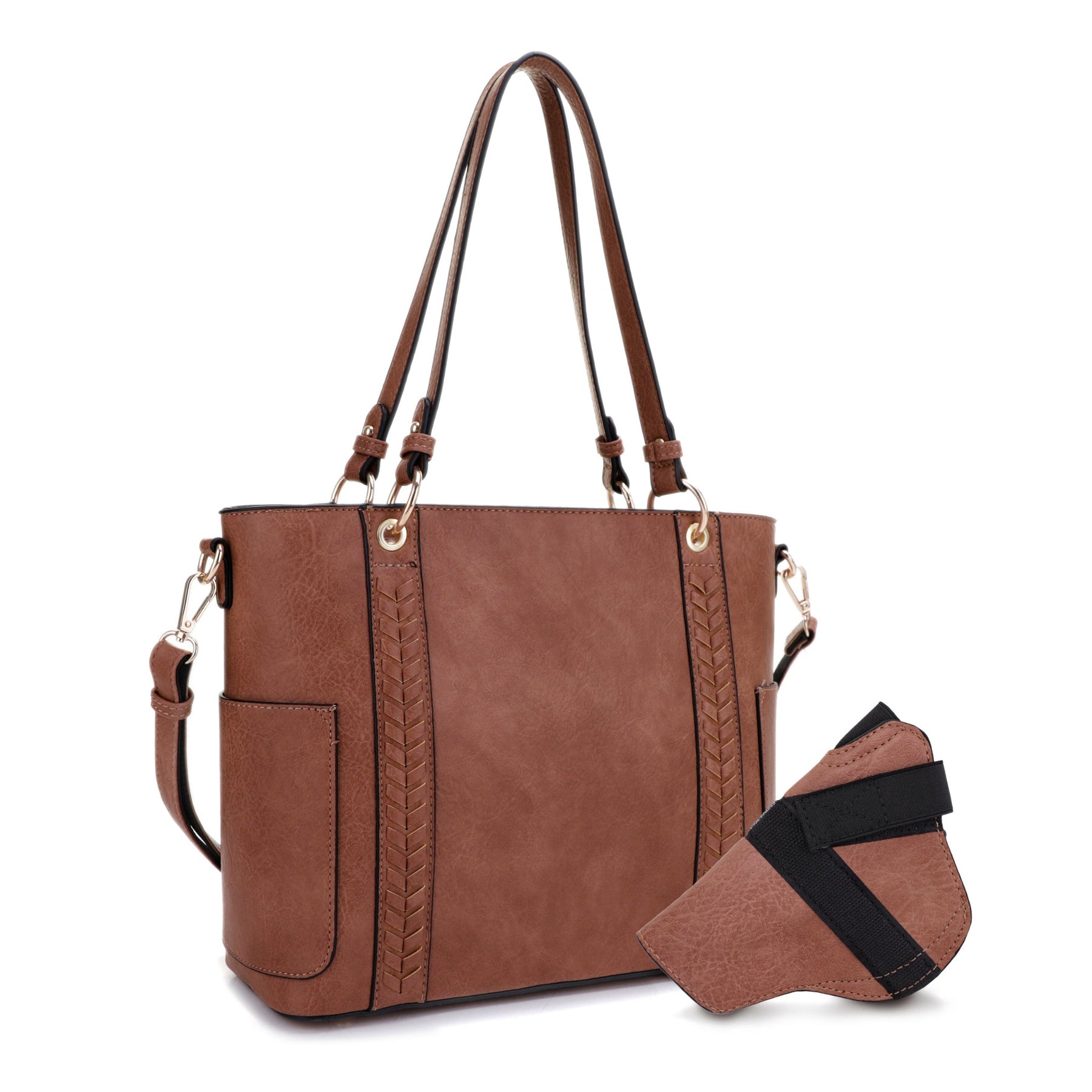 Austin Concealed Carry Lock and Key Tote Bag in Tan by Jessie & James