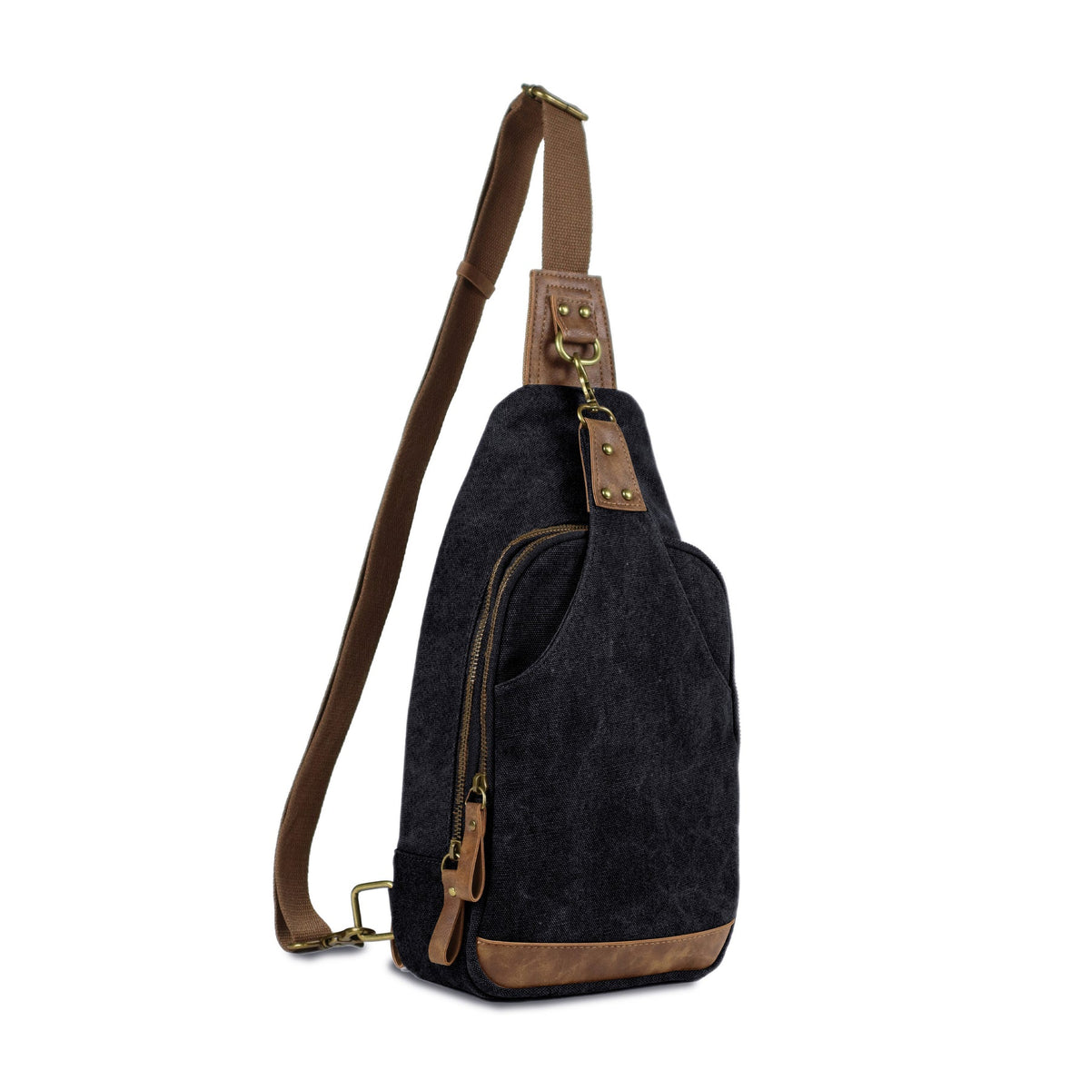 Glacier Canvas Concealed Carry Sling Bag in Black by Jessie & James