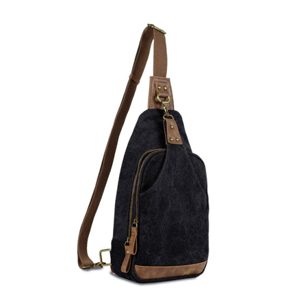 Glacier Canvas Concealed Carry Sling Bag in Black by Jessie & James