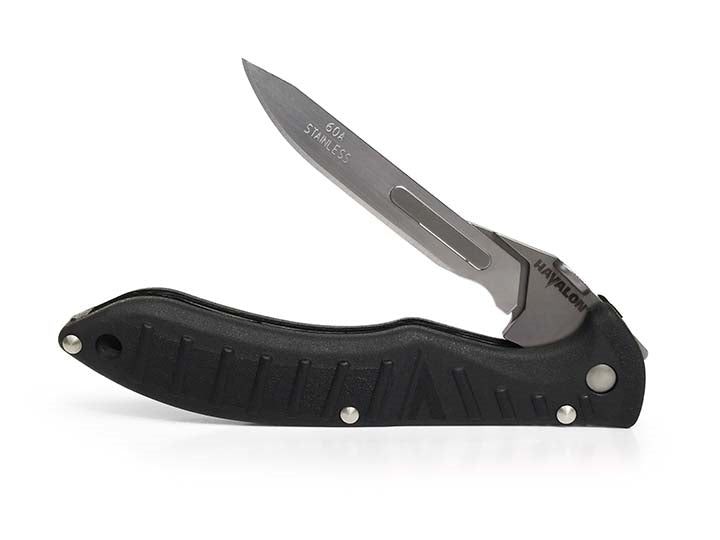 Havalon Forge Black Handle Folding Knife