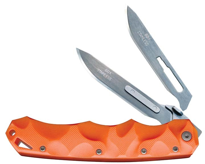 Havalon Piranta Folding Knife Orange Stag Edition