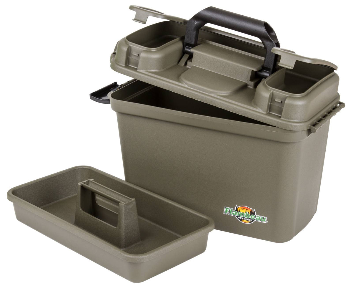 Flambeau Waterproof Dry Box Olive 13 x 6.5 x 8.25 Inch