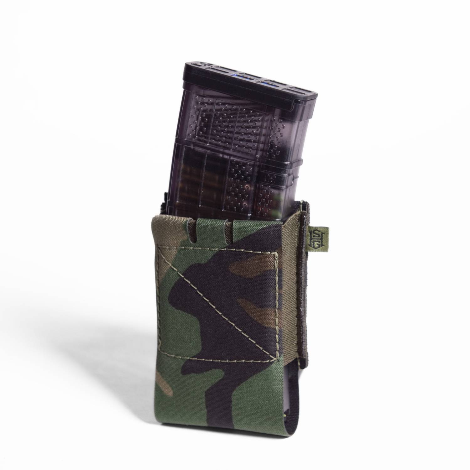 HSG EP-P Elastic Rifle Magazine Carrier Woodland Camo Low Profile