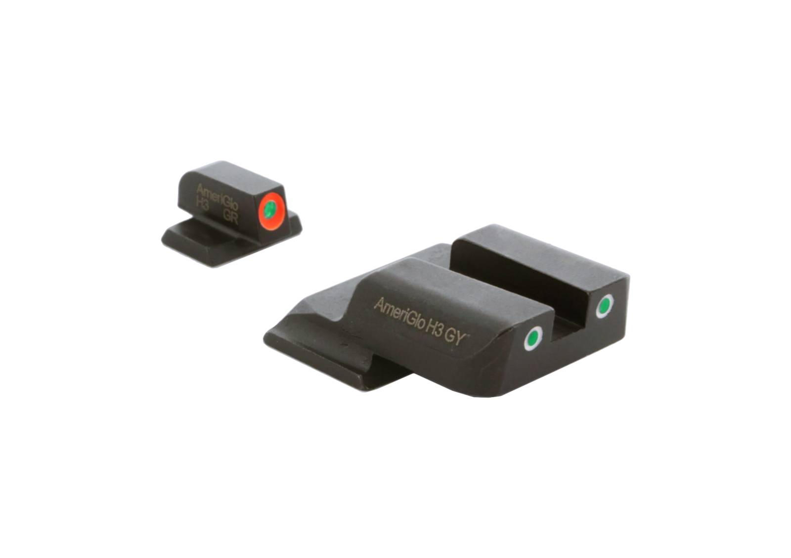 AmeriGlo ProGlo Orange Front & Classic Green Rear Iron Sights for S&W M&P