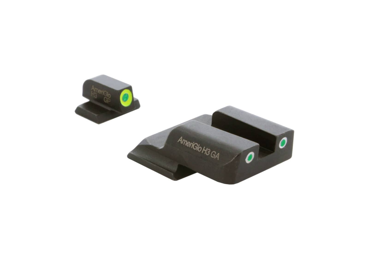 AmeriGlo ProGlo Lime Front & Classic Green Rear Iron Sights for S&W Shield