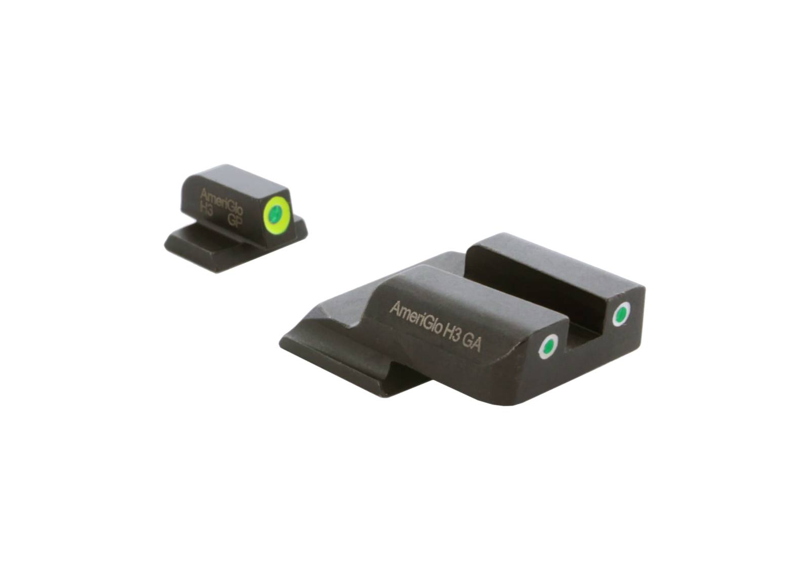 AmeriGlo ProGlo Lime Front & Classic Green Rear Iron Sights for S&W Shield
