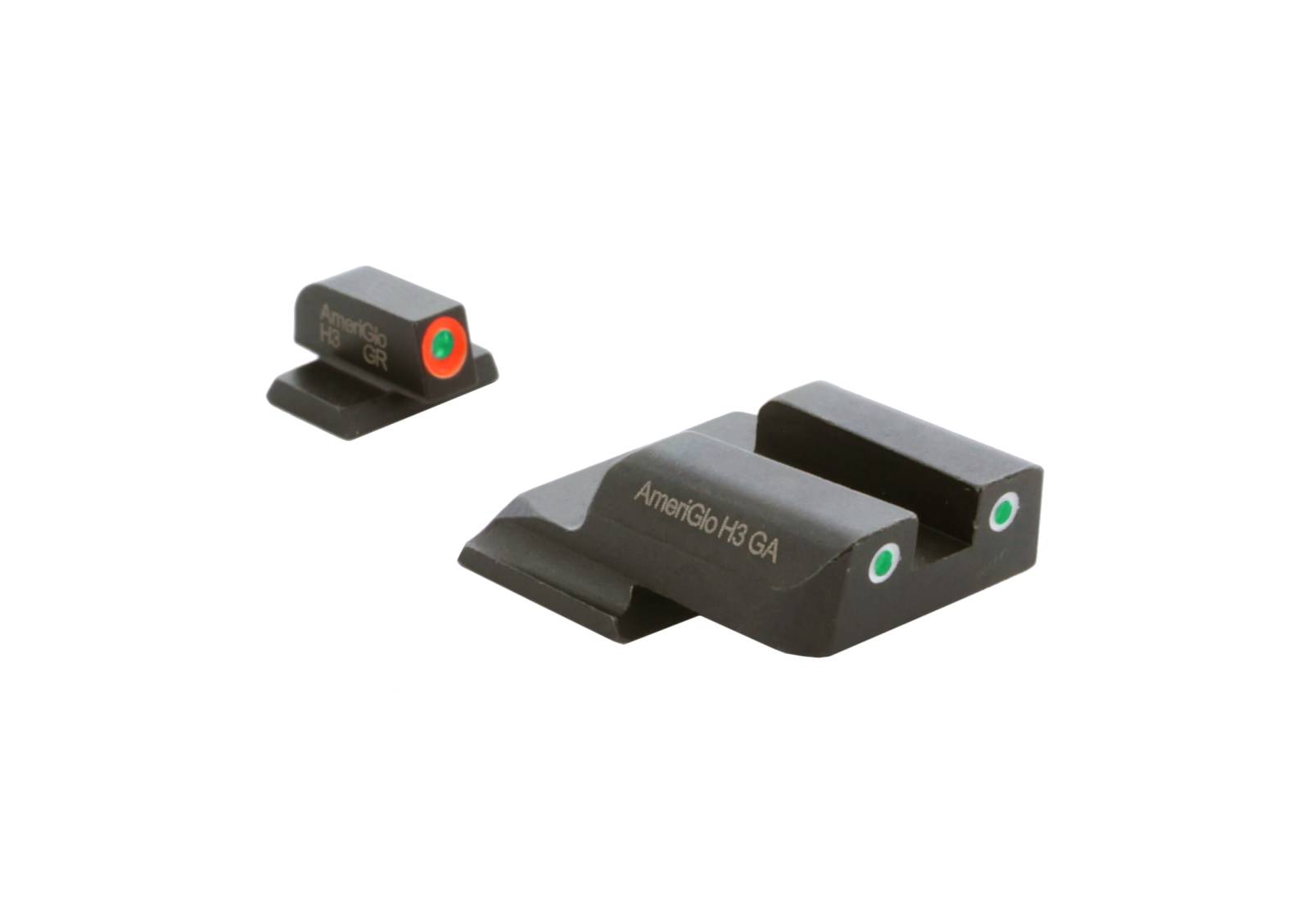 AmeriGlo ProGlo Orange Front & Classic Green Rear Iron Sights for S&W Shield