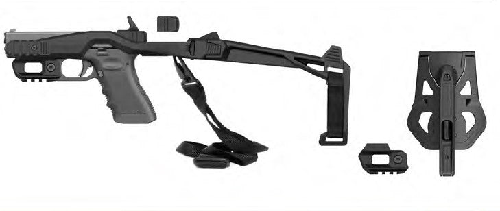 Recover Tactical 20/20H Glock Stabilizer Brace Kit with Side Picatinny Rails, Sling & G7 Holster