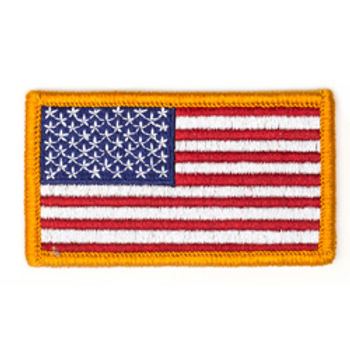 Tac Shield American Flag Reverse Patch 3.25 x 1.8125 Inch Red White Blue