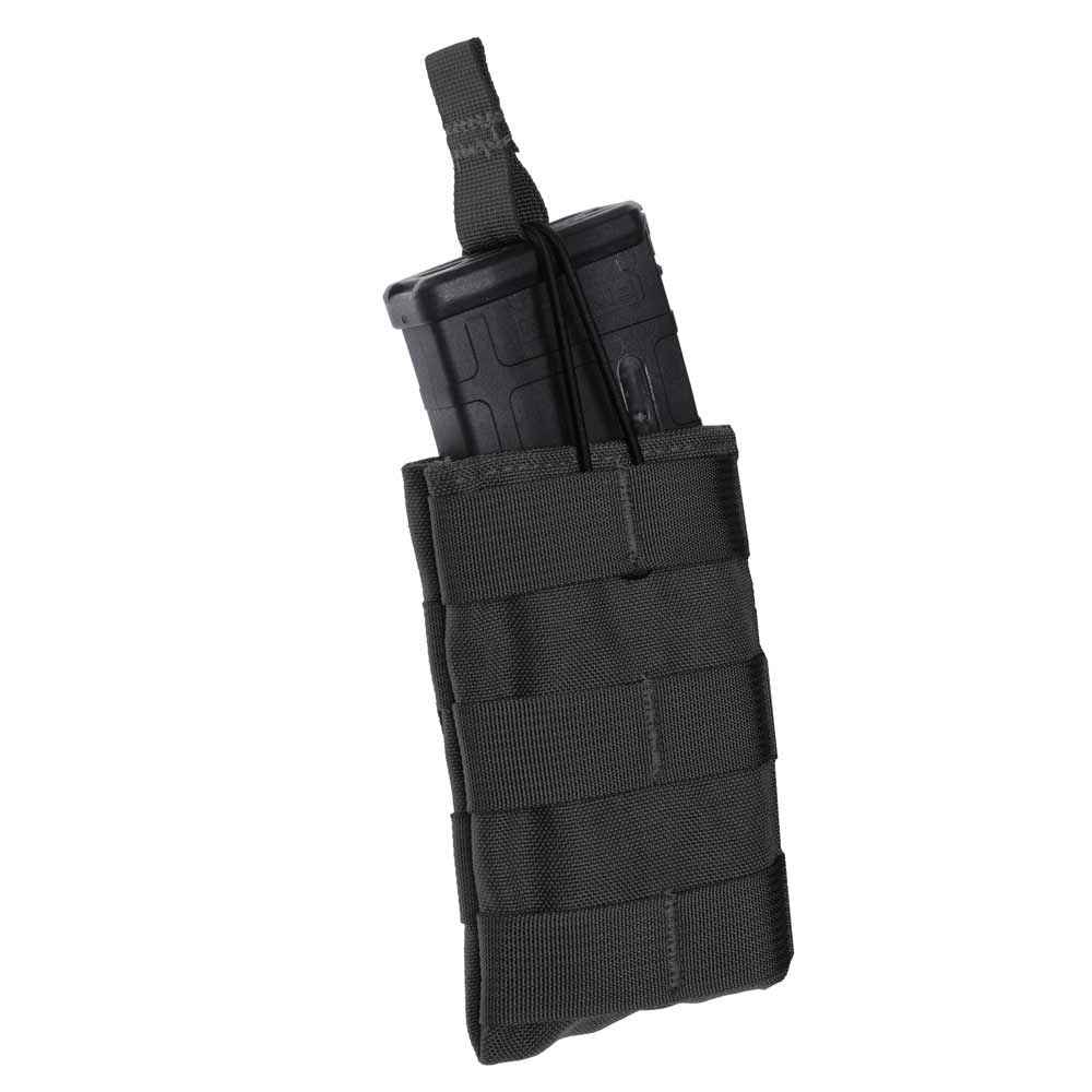 Tac Shield Rifle MOLLE Speed Load Single Mag Pouch Black