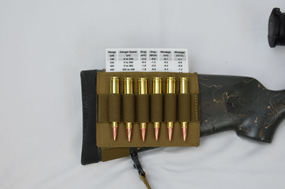 Tac Shield Rifle Stock 8-Shell Holder Precision Coyote Brown
