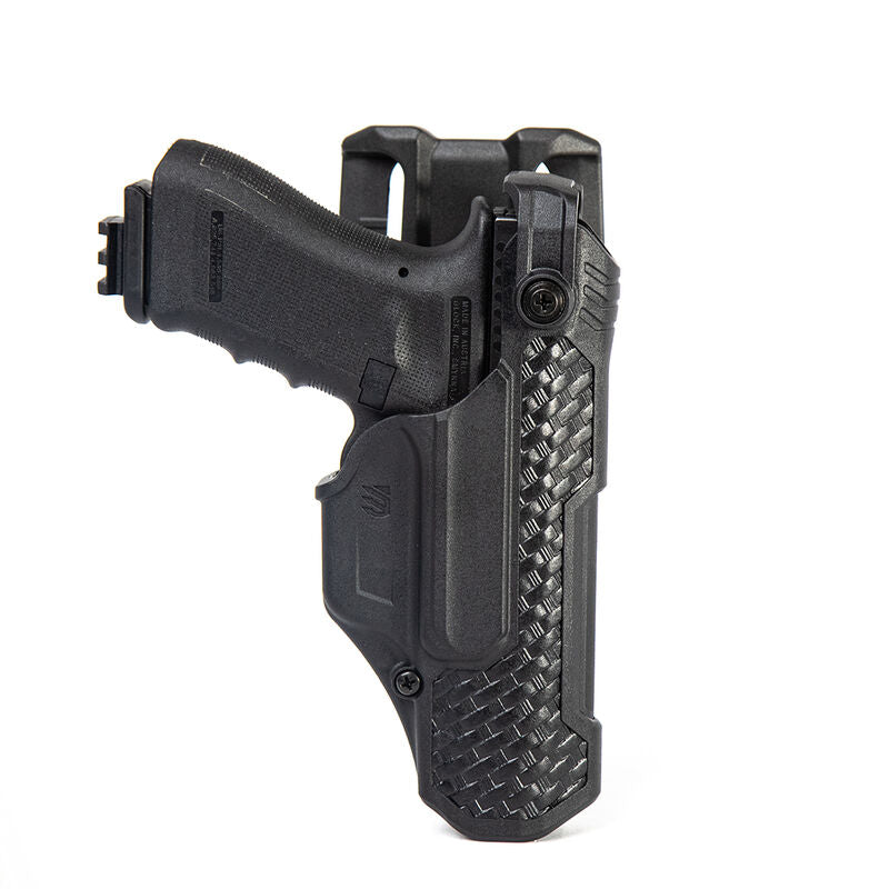 Blackhawk L3D T-Series Duty Retention Holster Glock 17/19/22/23/31/45 Left Hand Basketweave