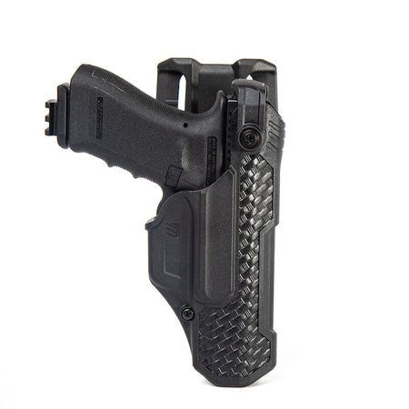 Blackhawk L3D T-Series Duty Retention Holster Glock 17/19/22/23/31/45 Left Hand Basketweave