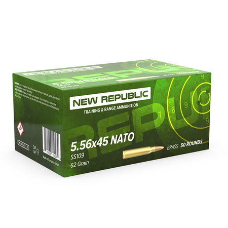 New Republic Training & Range SS109 5.56x45mm NATO 62 grain Full Metal Jacket ammunition
