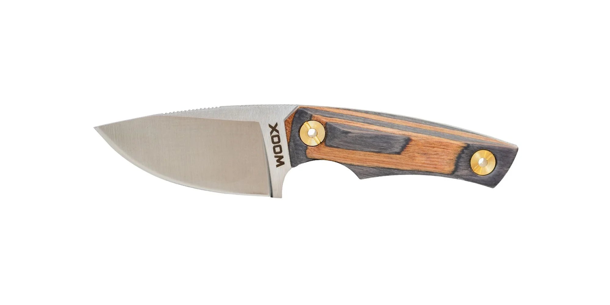 WOOX Bad Boy Tiger Wood Handle Fixed Blade Drop Point Knife