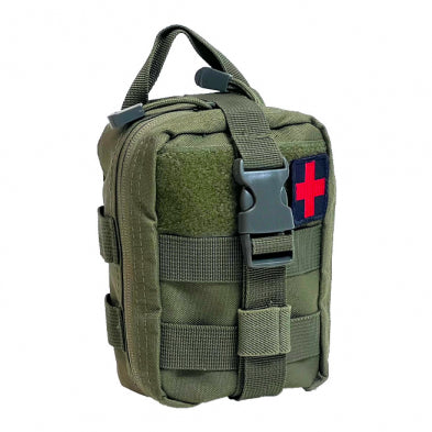 NcStar Trauma Kit 1 Compact OD Green MOLLE Red Cross Patch