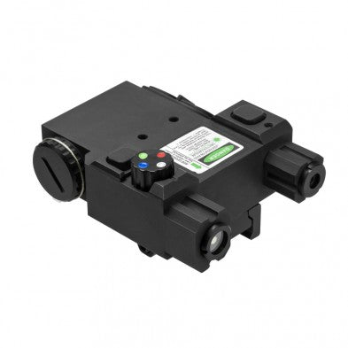 NcStar Locking QR Picatinny Green Laser 4x LED Navigation Light with Pressure Pad