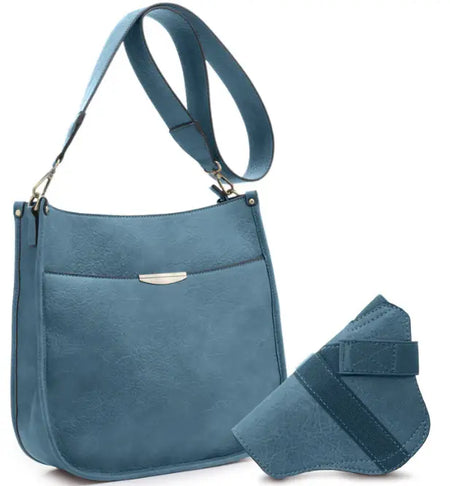 Jessie & James Ava Turquoise CCW Lock & Key Crossbody Bag 11x11.5x2.75