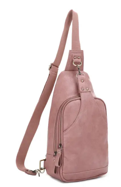 Jessie & James Brooke Mauve Canvas CCW Sling Bag 15x8x3.5