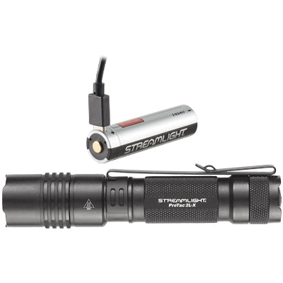 Streamlight ProTac 2X Black Boxed Flashlight Set with 2 CR123A Batteries and Holster