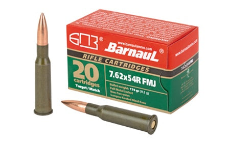 Barnaul Brown Bear 7.62x54mmR 174 grain Full Metal Jacket ammunition