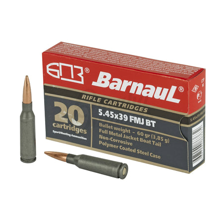 Barnaul  5.45x39mm 60 grain Full Metal Jacket Boat-Tail ammunition