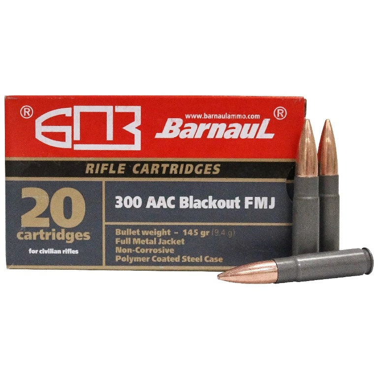 Barnaul Rifle .300 AAC Blackout 145 grain Full Metal Jacket Steel Core ammunition