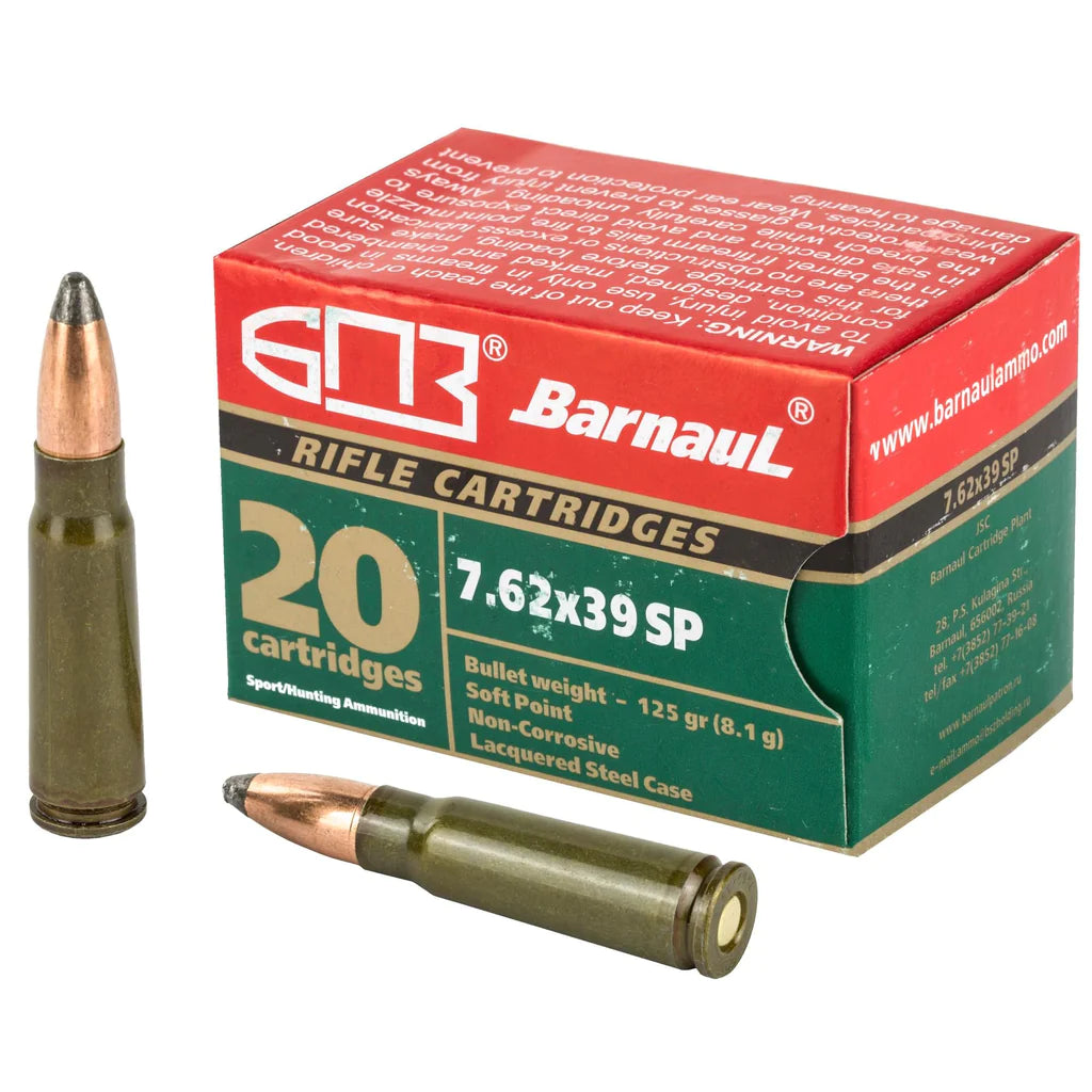 Barnaul BARNAUL 7.62x39mm 125 grain Soft Point ammunition