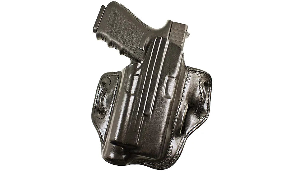 DeSantis Speed Lite Left Hand Black Leather Holster for Glock 17/22/31 w/ Weapon Light