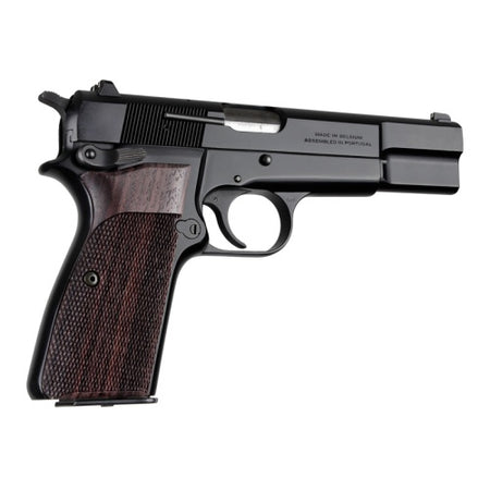 Hogue Browning Hi Power Pistol Grips Checkered Rosewood
