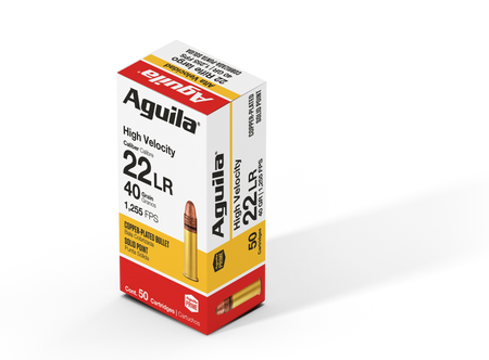Aguila Super Extra HV, .22 LR, 40 Grain, Solid Point, 50/Box