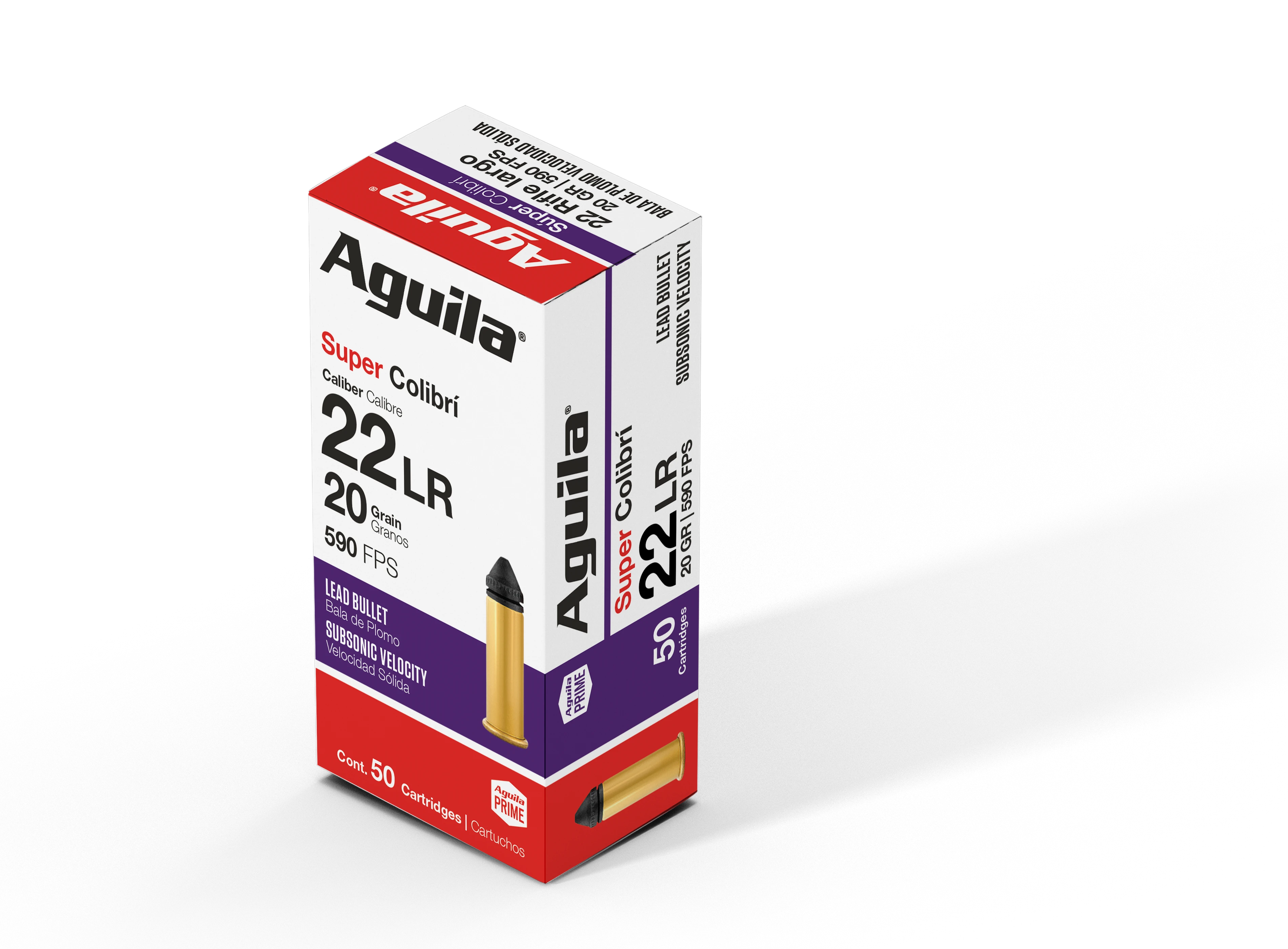Aguila Super Colibri .22 Long Rifle 20 grain Subsonic Lead Round Nose ammunition