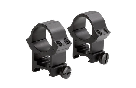 Sun Optics 1" High Black Sport Ring Set