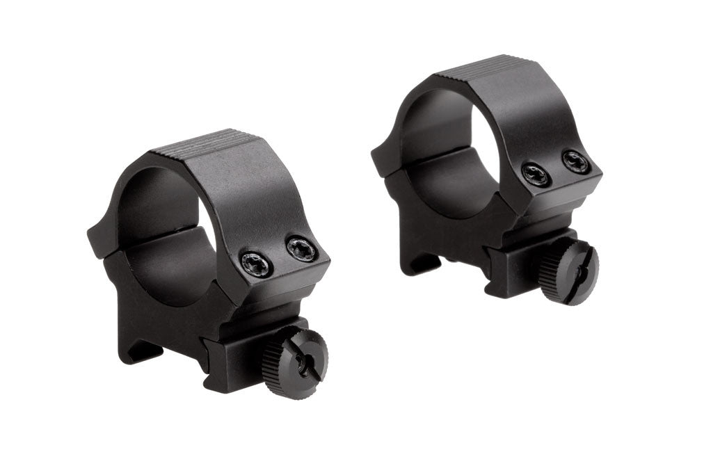 Sun Optics 1" Med Black Sport Ring Set