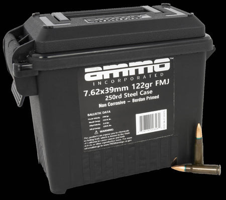 Ammo Inc Signature Target 7.62x39mm 122 grain Full Metal Jacket ammunition