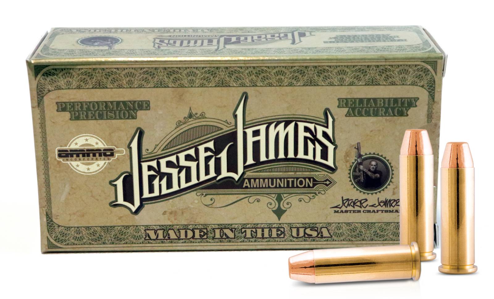 Ammo Inc JESSE JAMES .38 Special 125 grain Total Metal Jacket ammunition