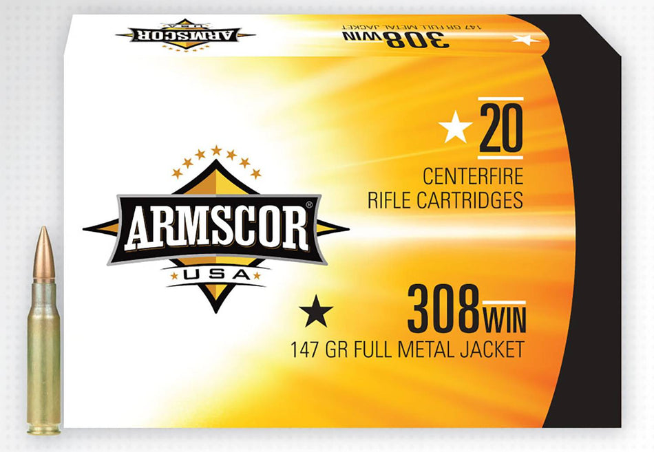 Armscor  .308 Win / 7.62x51mm 147 grain Full Metal Jacket ammunition