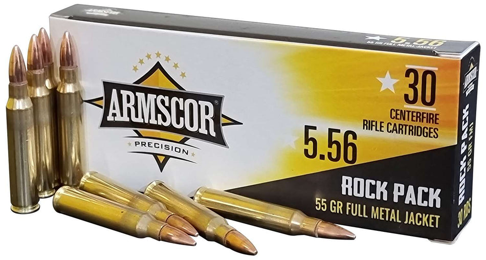Armscor  5.56x45mm NATO 55 grain Full Metal Jacket ammunition