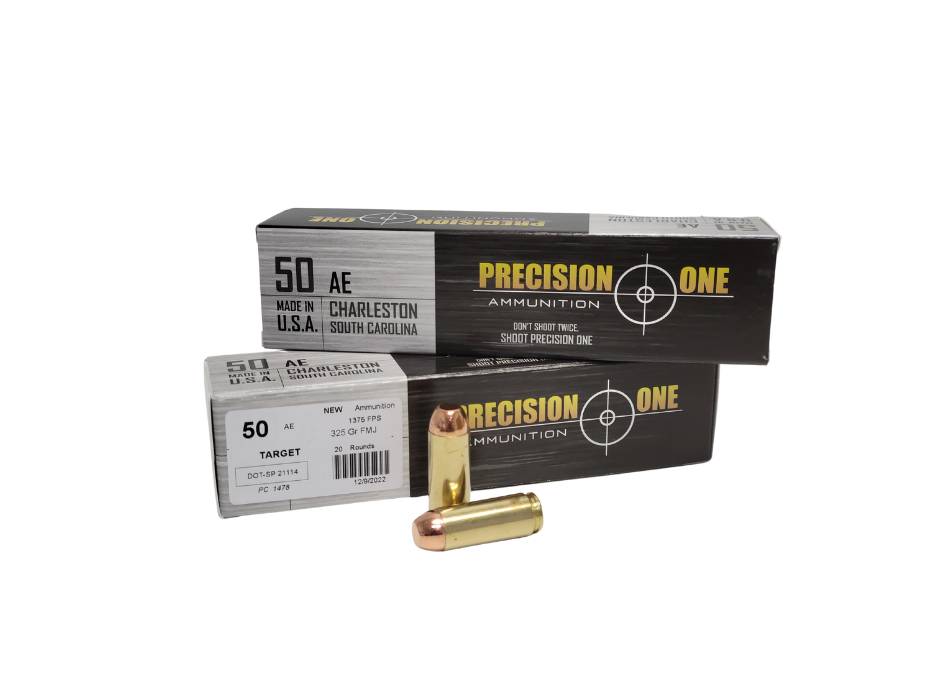 Precision One  .50 AE 325 grain Full Metal Jacket ammunition