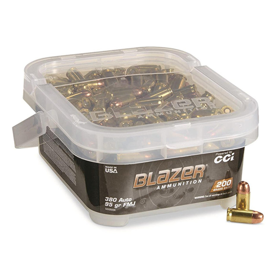 Blazer Brass .380 ACP/Auto 95 grain Full Metal Jacket ammunition